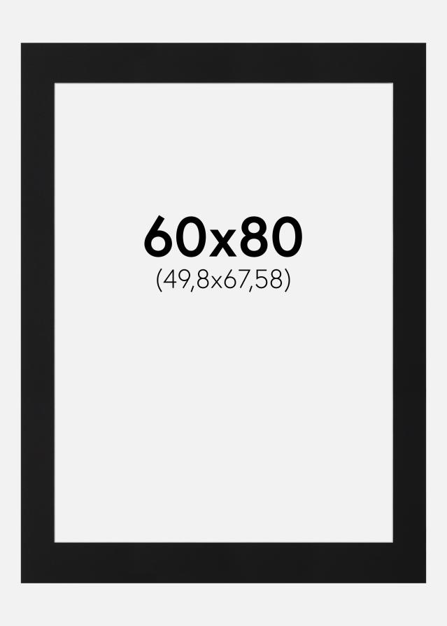 Paspatuuri Musta Standard (Valkoinen keskus) 60x80 cm (49,8x67,58)