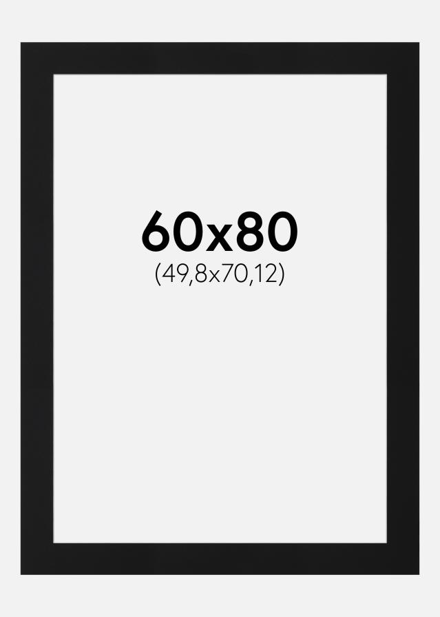 Paspatuuri Musta Standard (Valkoinen keskus) 60x80 cm (49,8x70,12)