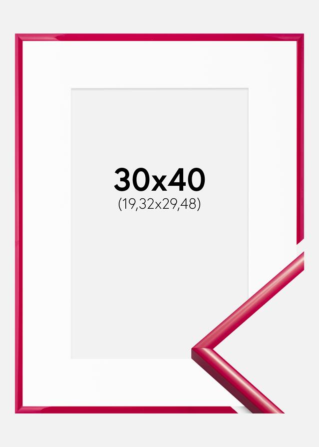 Kehys New Lifestyle Rose 30x40 cm - Passepartout Valkoinen 8x12 tuumaa