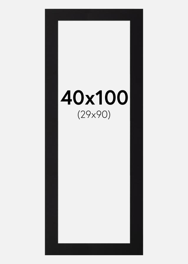 Paspatuuri Musta Standard (Valkoinen Keskus) 40x100 cm (29x90)