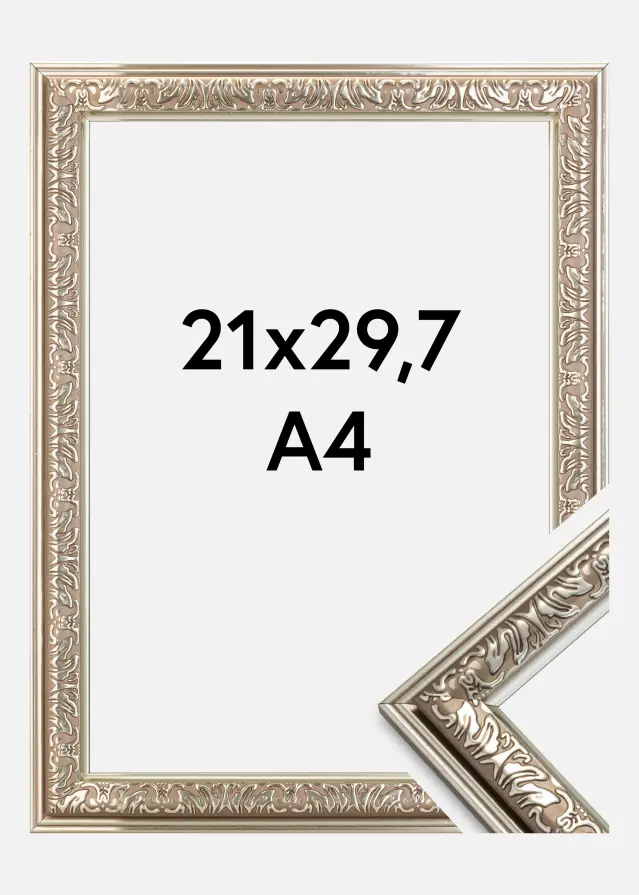 Kehys Nostalgia Hopeanvärinen 21x29,7 cm (A4)