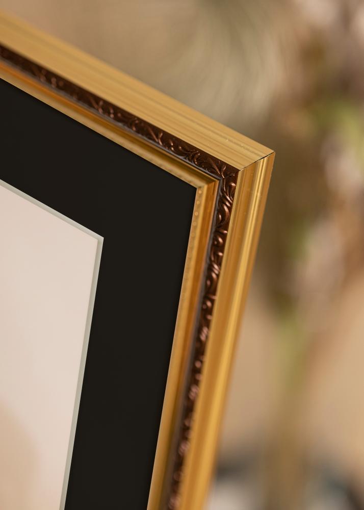 Kehys Abisko Kulta 40x50 cm - Paspatuuri Musta 29,7x42 cm (A3)