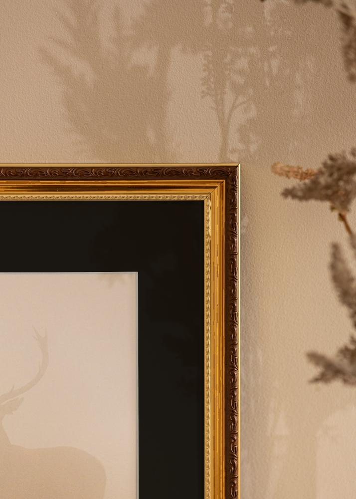Kehys Abisko Kulta 40x50 cm - Paspatuuri Musta 29,7x42 cm (A3)