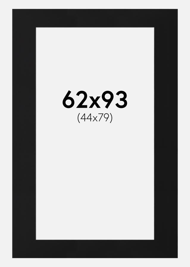 Paspatuuri Musta Standard (Valkoinen keskus) 62x93 cm (44x79)