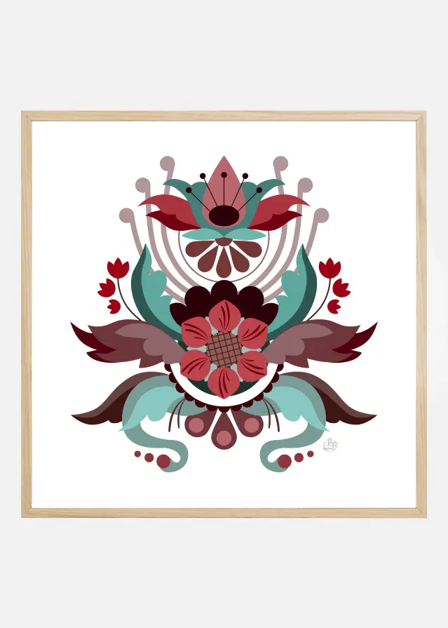 Kurbits flower red Juliste