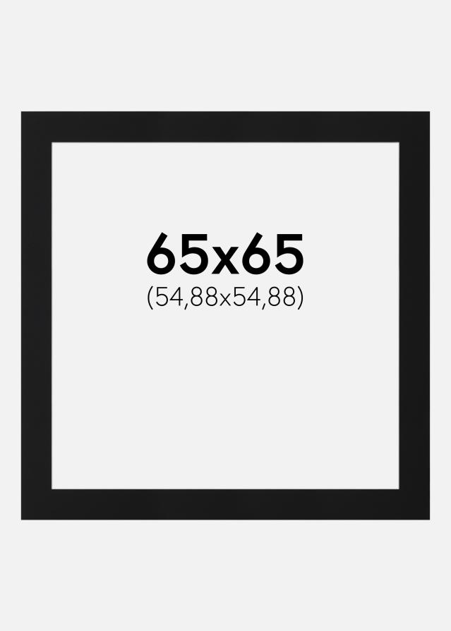 Paspatuuri Musta Standard (Valkoinen keskus) 65x65 cm (54,88x54,88)