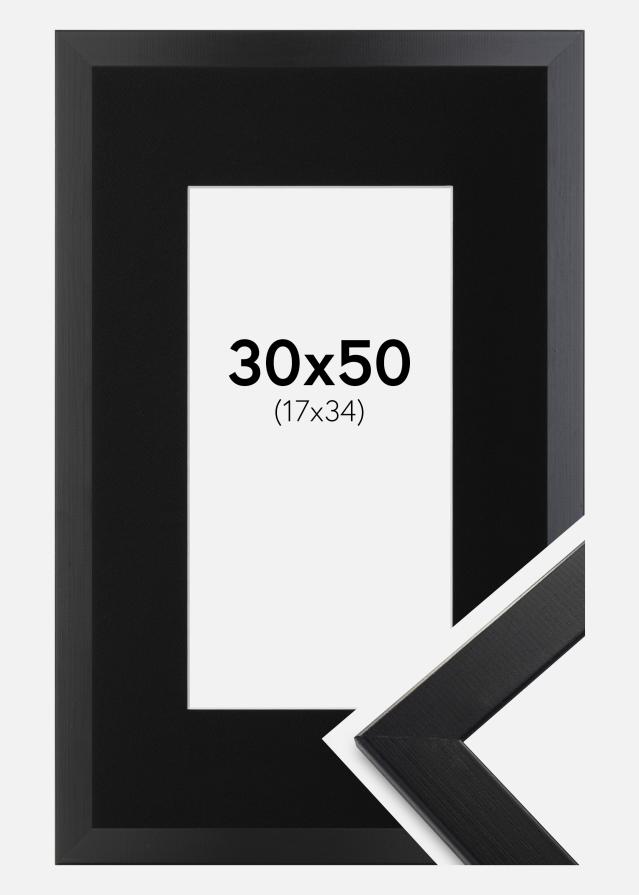 Kehys Trendline Musta 30x50 cm - Paspatuuri Musta 18x35 cm