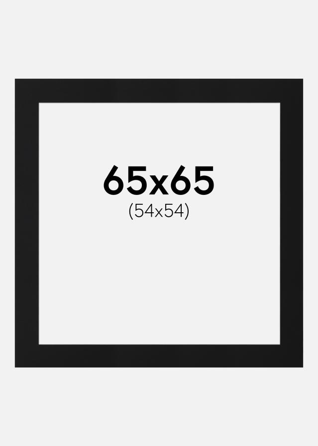 Paspatuuri Musta Standard (Valkoinen keskus) 65x65 cm (54x54)