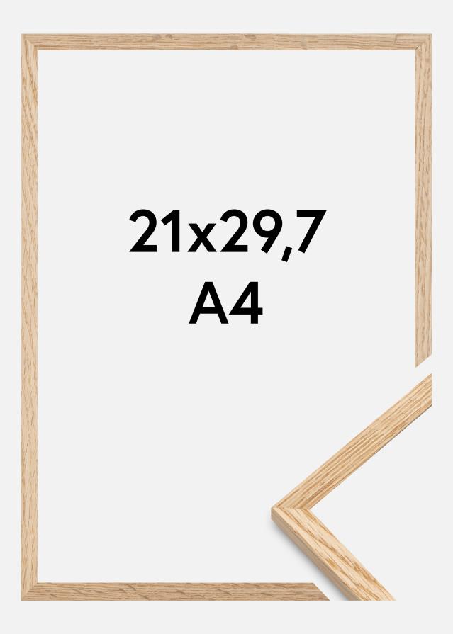 Valokuvakehys Ohut Tammi Akryylilasi 21x29,7 cm (A4)