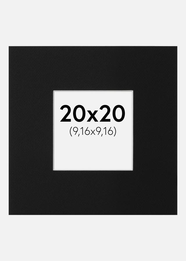 Paspatuuri Musta Standard (Valkoinen keskus) 20x20 cm (9,16x9,16)