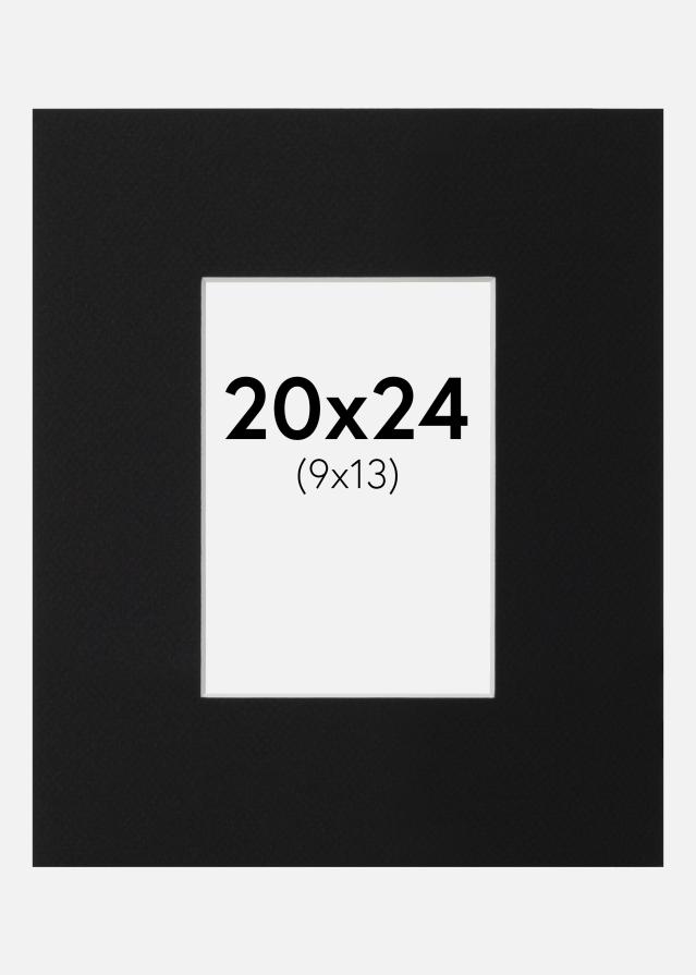 Paspatuuri Musta Standard (Valkoinen keskus) 20x24 cm (9x13)