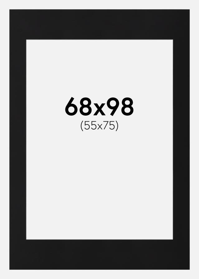 Paspatuuri Musta Standard (Valkoinen keskus) 68x98 cm (55x75)
