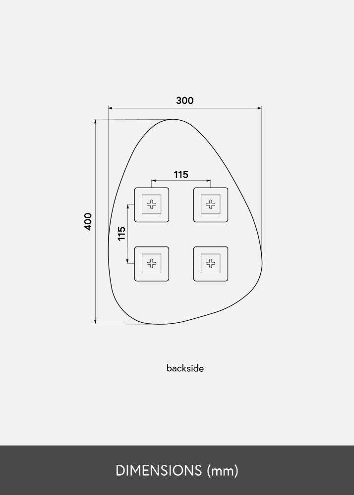 KAILA Peili Shape I Rose Gold 30x40 cm