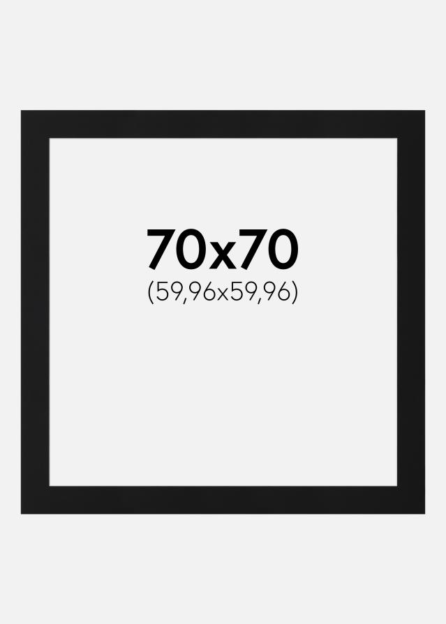 Paspatuuri Musta Standard (Valkoinen keskus) 70x70 cm (59,96x59,96)