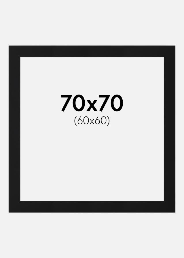 Paspatuuri Musta Standard (Valkoinen keskus) 70x70 cm (60x60)