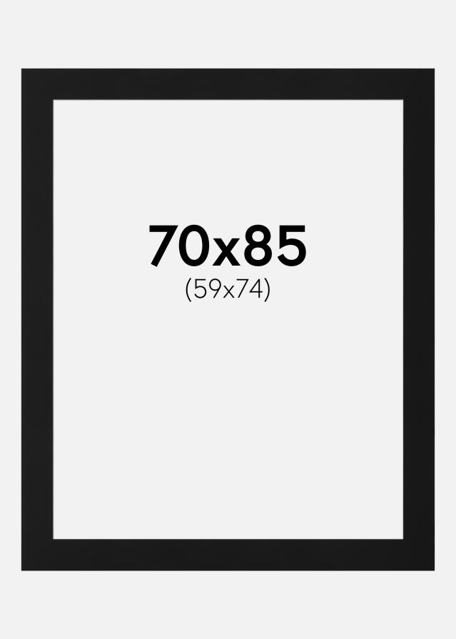 Paspatuuri Musta Standard (Valkoinen keskus) 70x85 cm (59x74)
