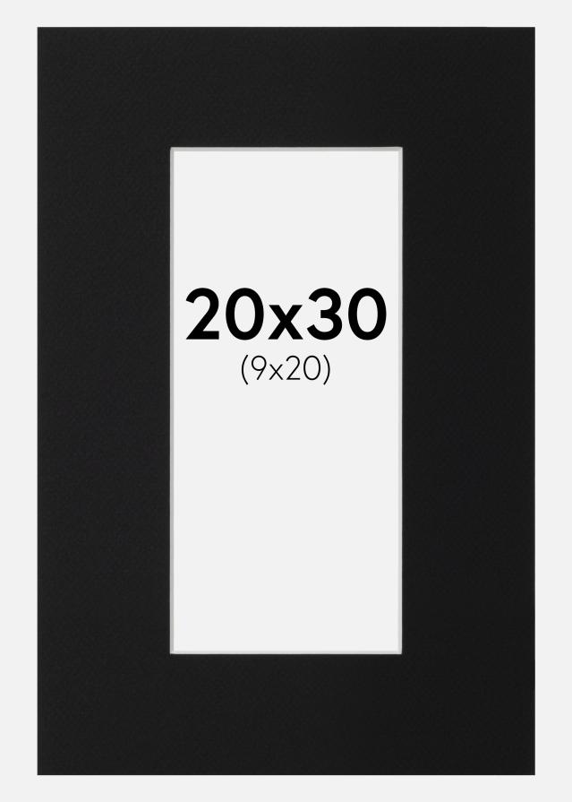 Paspatuuri Musta Standard (Valkoinen keskus) 20x30 cm (9x20)