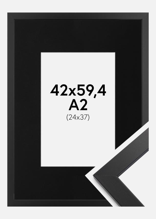 Kehys Black Wood 42x59,4 cm (A2) - Paspatuuri Musta 25x38 cm
