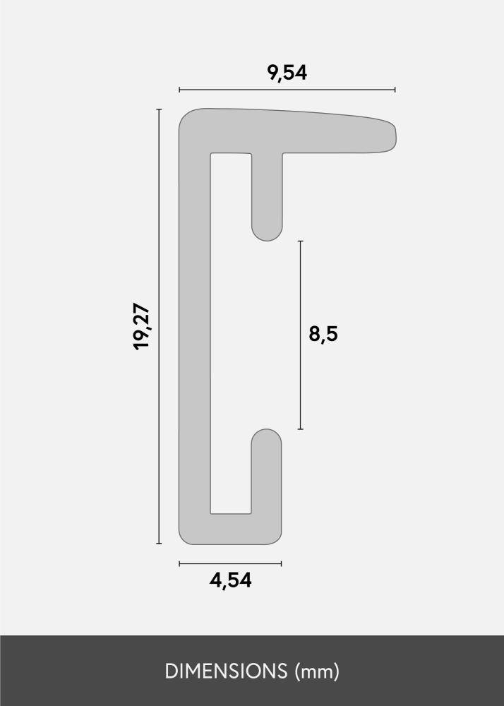 Kehys Neptune Akryylilasi White Oak 50x70 cm