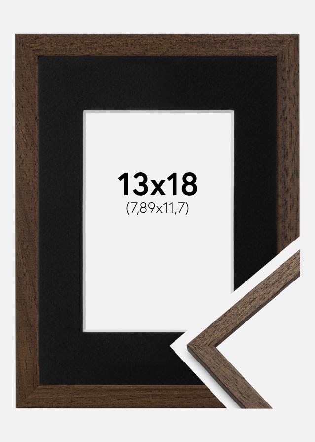 Kehys Edsbyn Saksanpähkinä 13x18 cm - Paspatuuri Musta 3,5x5 tuumaa