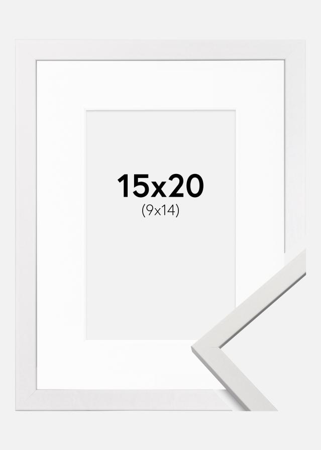 Kehys Edsbyn Valkoinen 15x20 cm - Passepartout Valkoinen 10x15 cm