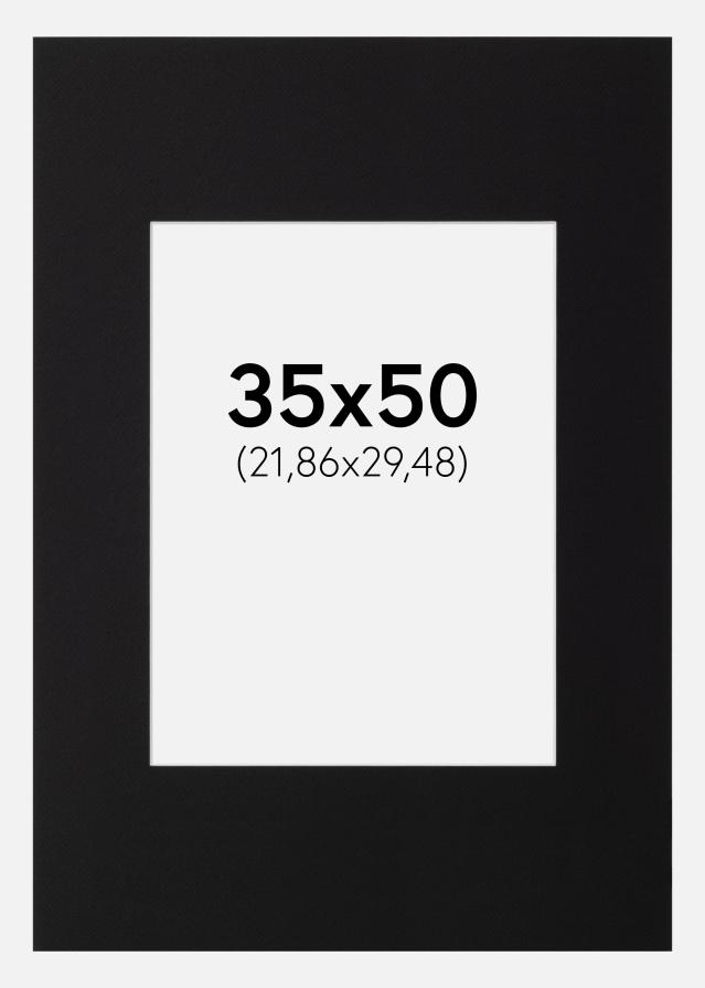 Paspatuuri Musta Standard (Valkoinen Keskus) 35x50 cm (21,86x29,48)