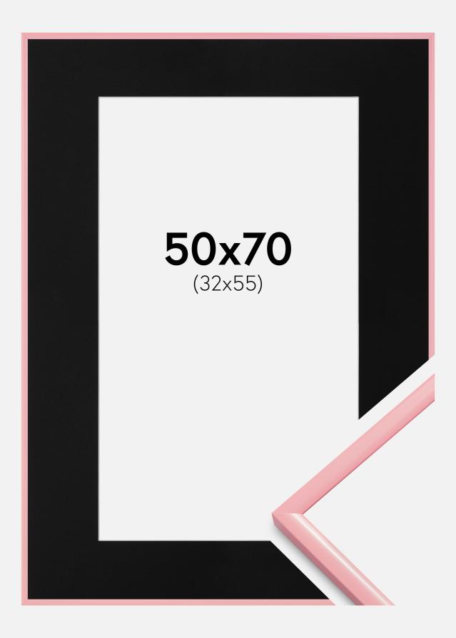 Kehys New Lifestyle Roosa 50x70 cm - Passepartout Musta 33x56 cm