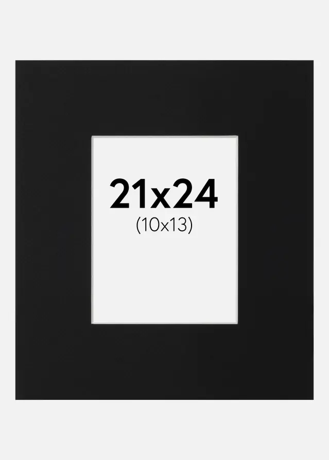 Paspatuuri Musta Standard (Valkoinen keskus) 21x24 cm (10x13)