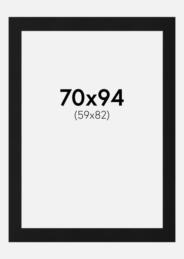 Paspatuuri Musta Standard (Valkoinen keskus) 70x94 cm (59x82)