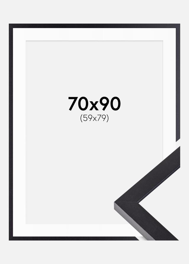 Kehys Selection Musta 70x90 cm - Passepartout Valkoinen 60x80 cm