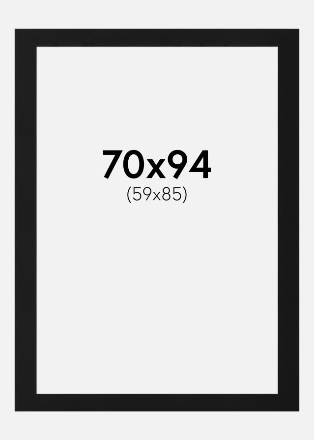 Paspatuuri Musta Standard (Valkoinen keskus) 70x94 cm (59x85)