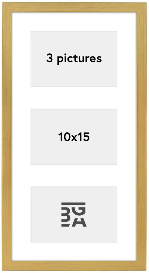 Edsbyn Kollaasikehys XVI Kullanvärinen - 3 Kuvalle (10x15 cm)