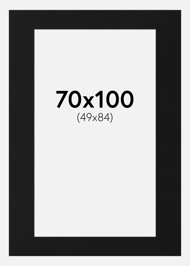 Paspatuuri Musta Standard (Valkoinen keskus) 70x100 cm (49x84)