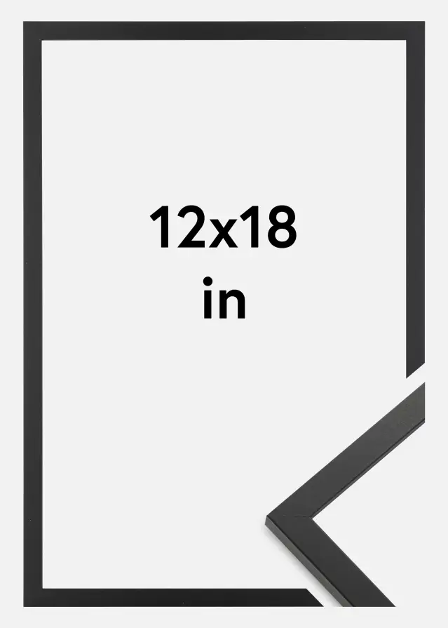Kehys Trendy Akryylilasi Musta 12x18 inches (30,48x45,72 cm)