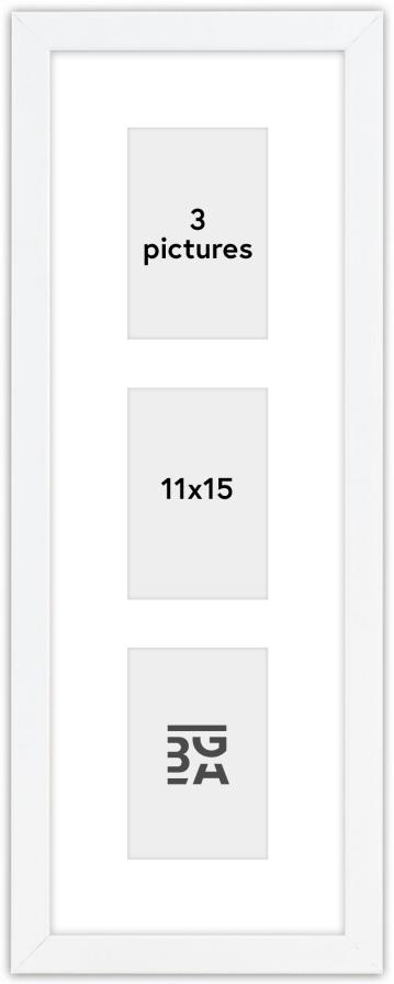 Edsbyn Kollaasikehys VI Valkoinen - 3 Kuvalle (11x15 cm)