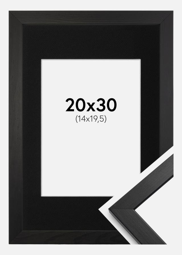 Kehys Stilren Musta 20x30 cm - Paspatuuri Musta 15x21 cm