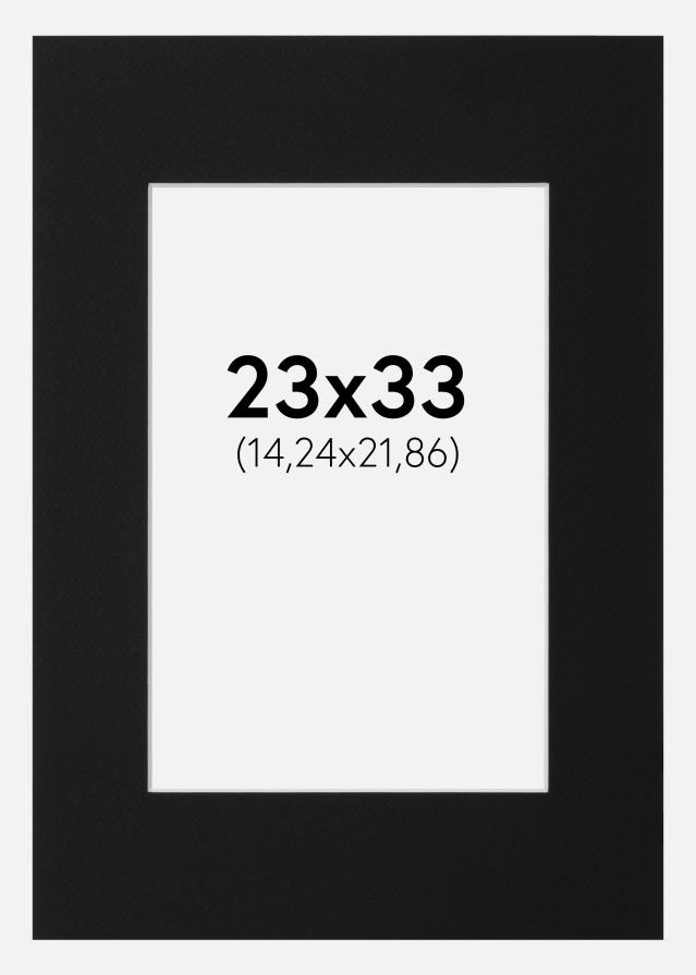 Paspatuuri Musta Standard (Valkoinen keskus) 23x33 cm (14,24x21,86)