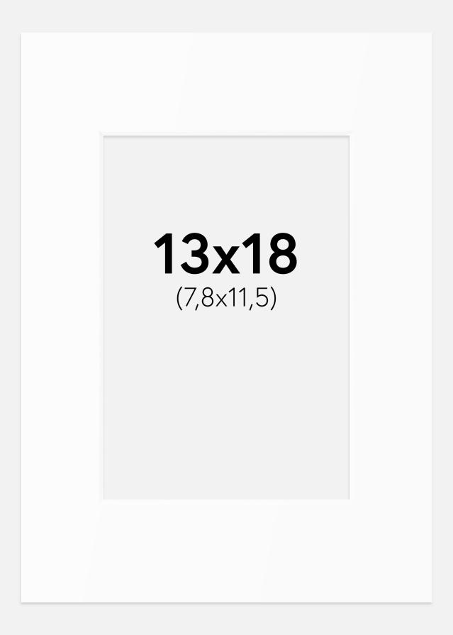Passepartout Valkoinen Standard (Valkoinen keskus) 13x18 cm (7,8x11,5)