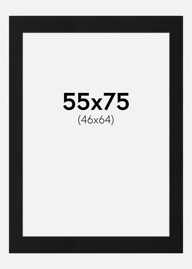Paspatuuri Musta Standard (Valkoinen keskus) 55x75 cm (46x64)
