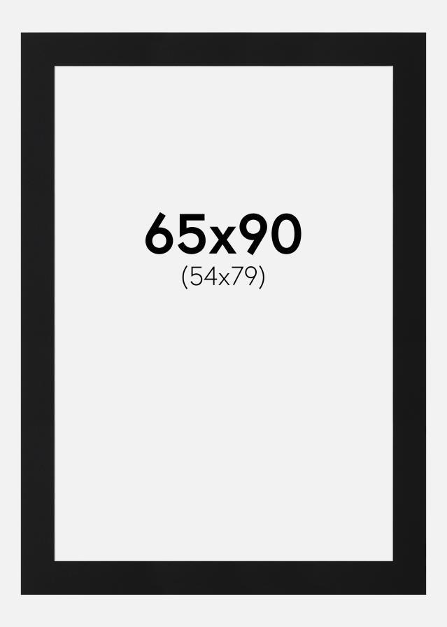 Paspatuuri Musta Standard (Valkoinen keskus) 65x90 cm (54x79)