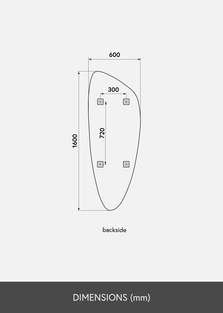 KAILA Peili Slim 60x160 cm