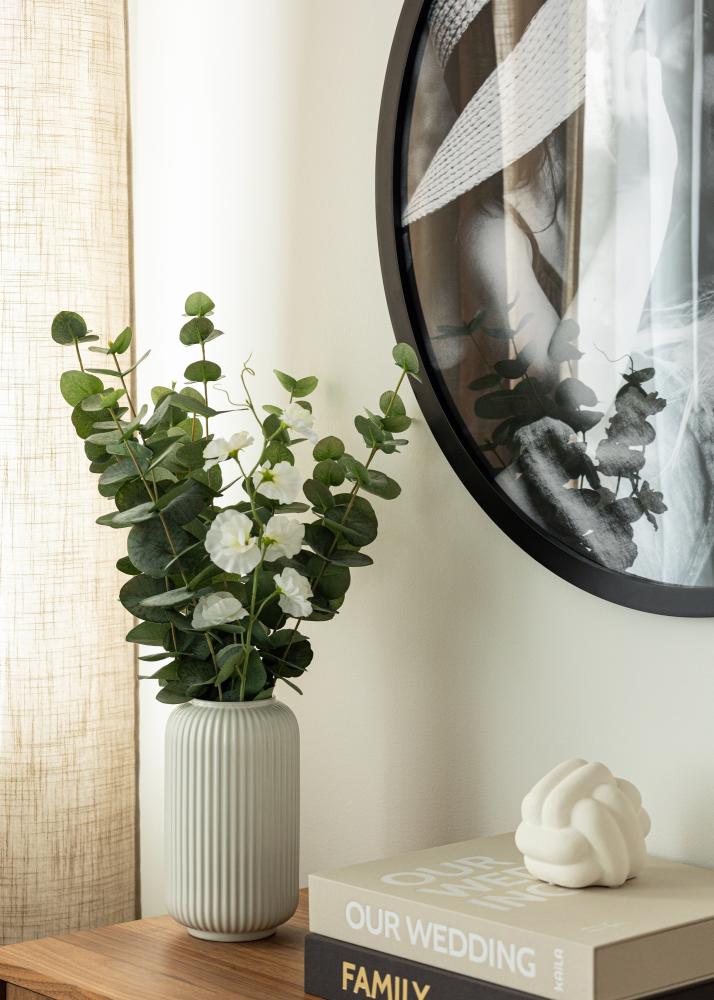 Pyöreä Kehys Akryylilasi Musta 60 cm Ø