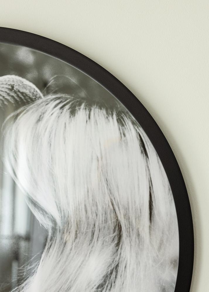 Pyöreä Kehys Akryylilasi Musta 60 cm Ø