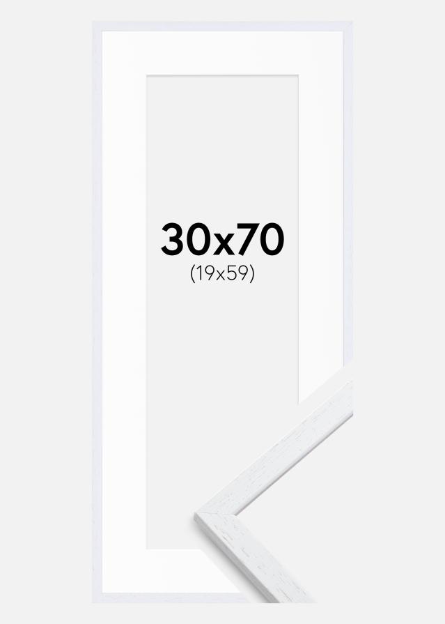 Kehys Edsbyn Warm White 30x70 cm - Passepartout Valkoinen 20x60 cm