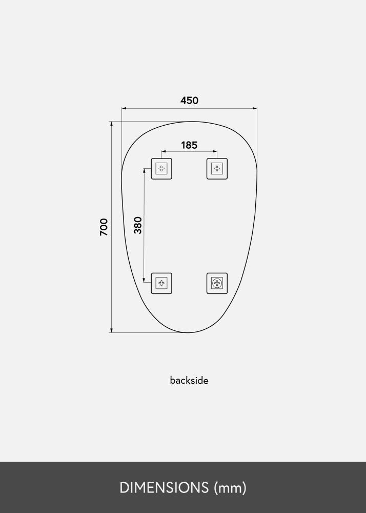 KAILA Peili Shape II Rose Gold 45x70 cm
