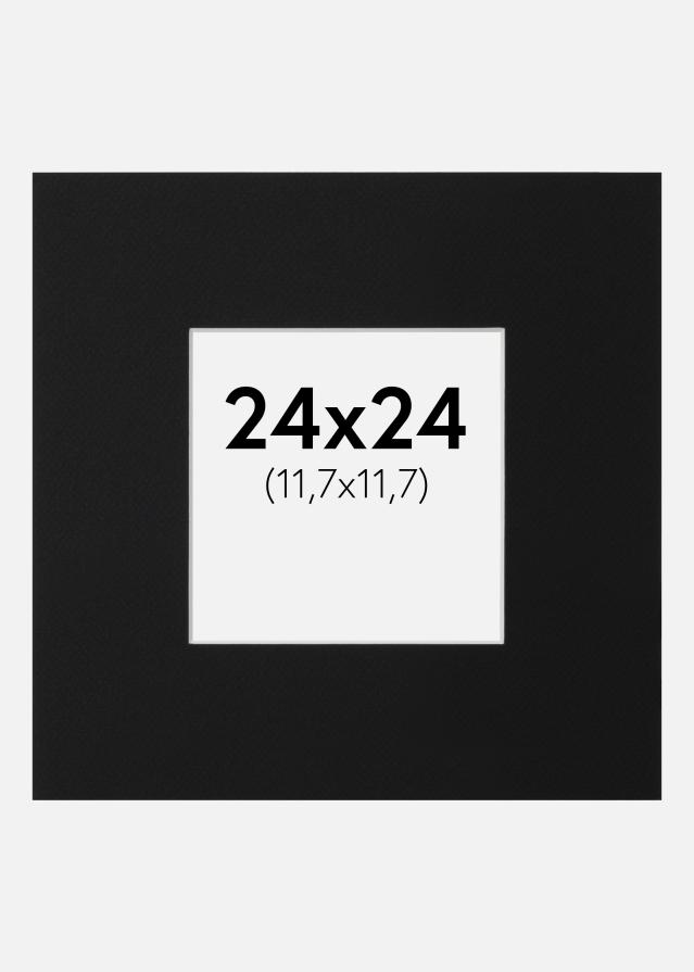 Paspatuuri Musta Standard (Valkoinen keskus) 24x24 cm (11,7x11,7)