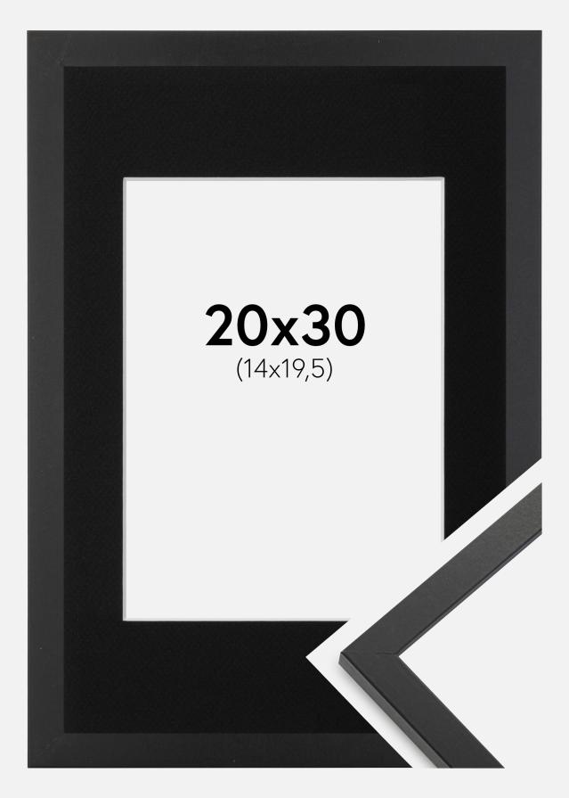 Kehys Trendy Musta 20x30 cm - Passepartout Musta 15x21 cm (A5)