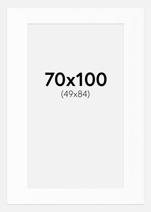 Passepartout Valkoinen Standard (Valkoinen keskus) 70x100 cm (49x84)
