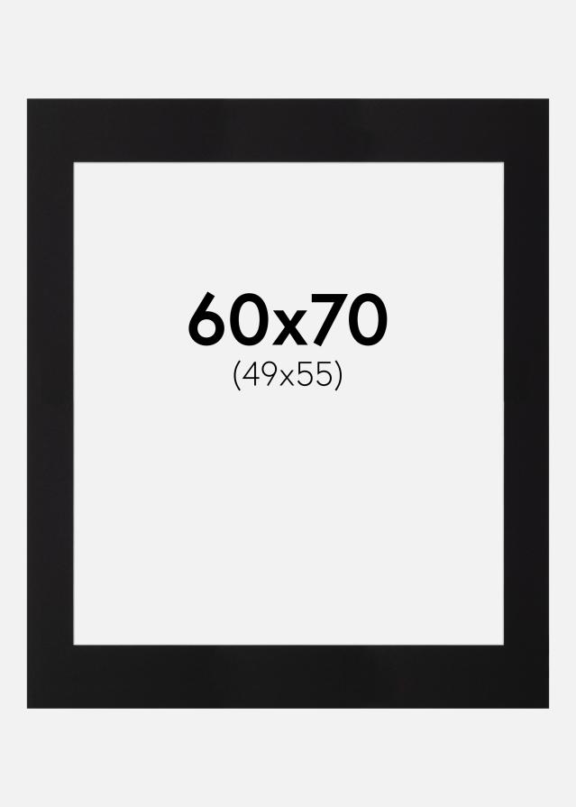 Paspatuuri Musta Standard (Valkoinen Keskus) 60x70 cm (49x55)