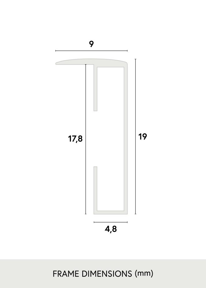 Kehys Aluminium Akryylilasi Musta 70x100 cm